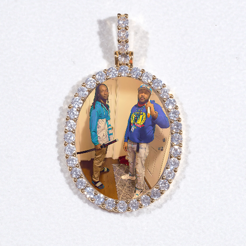 3D Oval Custom Picture Pendant