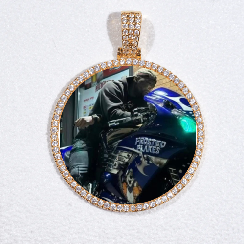MEDIUM 3D CIRCLE CUSTOM PICTURE PENDANT