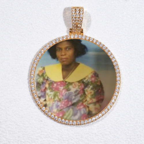 MEDIUM 3D CIRCLE CUSTOM PICTURE PENDANT