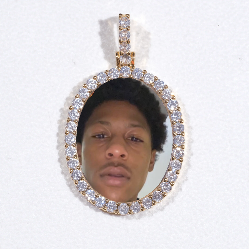 3D Oval Custom Picture Pendant