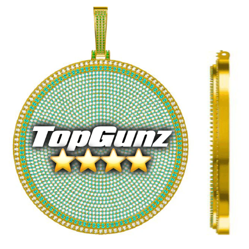 CUSTOM LETTER NECKLACE 3D BIG DISC