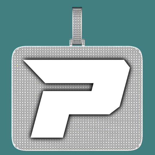 CUSTOM LETTER NECKLACE 3D BIG SQUARE
