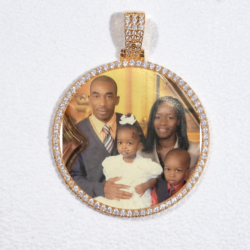 MEDIUM 3D CIRCLE CUSTOM PICTURE PENDANT