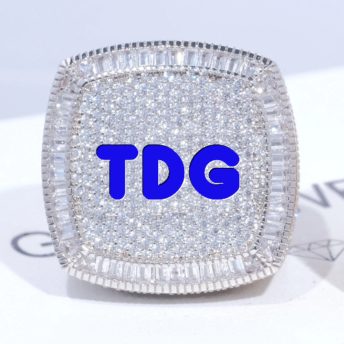 CUSTOM LETTER 3D ICED RING