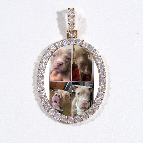 3D Oval Custom Picture Pendant