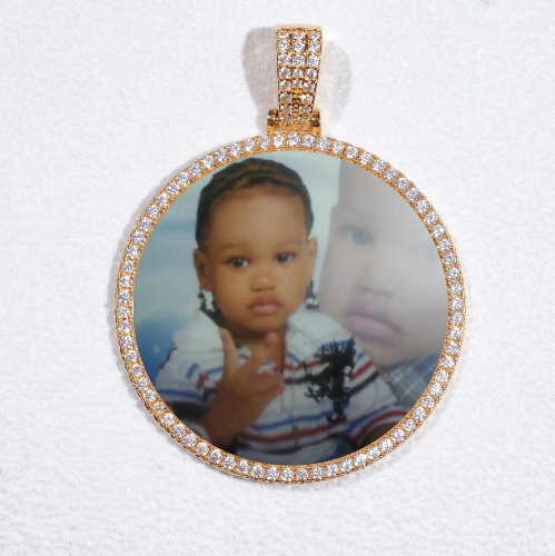 MEDIUM 3D CIRCLE CUSTOM PICTURE PENDANT
