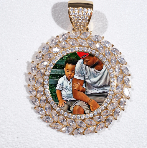 Large 3D Wheat Ear Custom Picture Pendant
