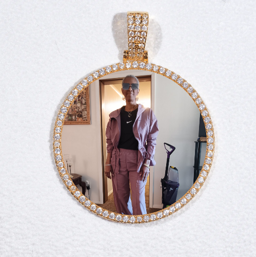 MEDIUM 3D CIRCLE CUSTOM PICTURE PENDANT
