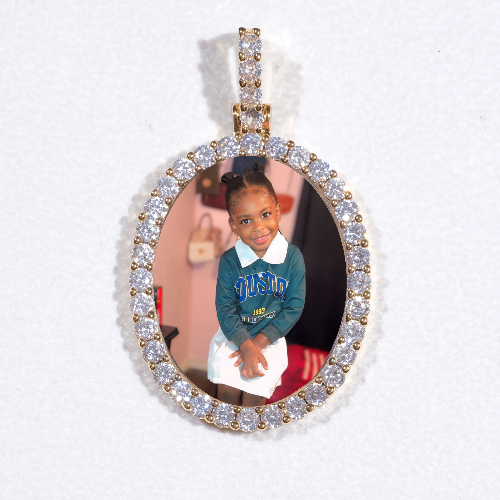 3D Oval Custom Picture Pendant