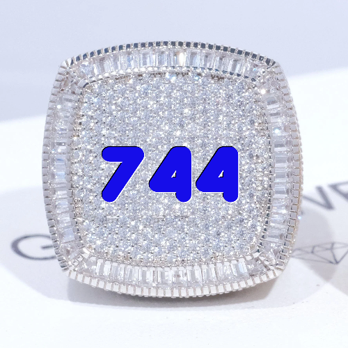 CUSTOM LETTER 3D ICED RING