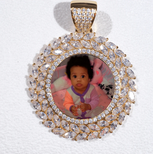 Large 3D Wheat Ear Custom Picture Pendant