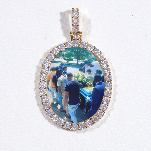 3D Oval Custom Picture Pendant