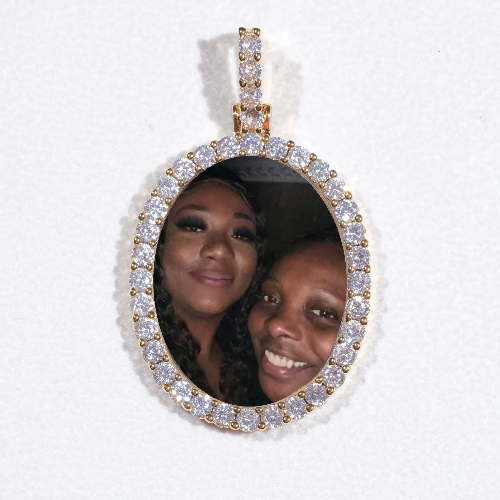 3D Oval Custom Picture Pendant