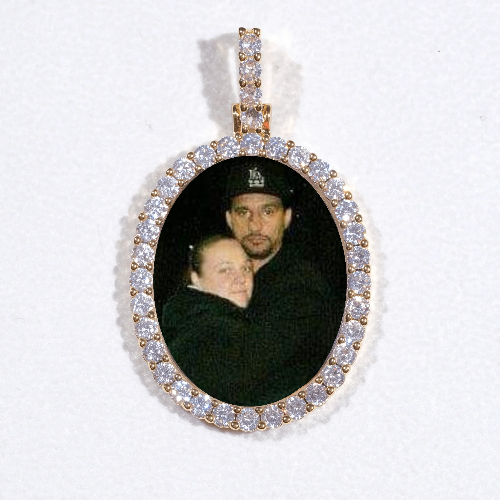 3D Oval Custom Picture Pendant