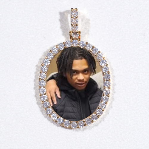 3D Oval Custom Picture Pendant