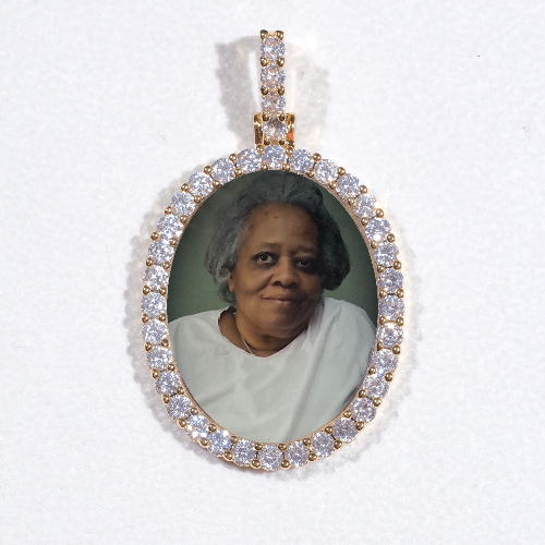 3D Oval Custom Picture Pendant