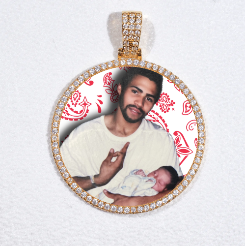 MEDIUM 3D CIRCLE CUSTOM PICTURE PENDANT