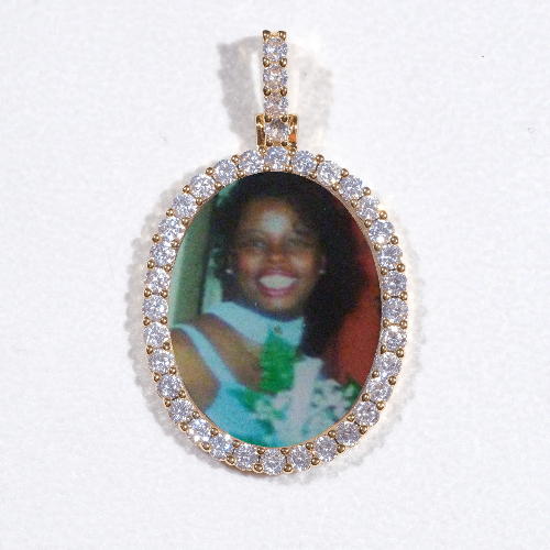 3D Oval Custom Picture Pendant