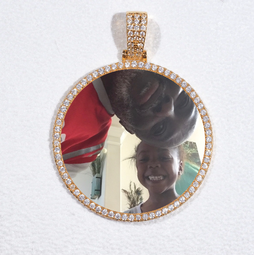 MEDIUM 3D CIRCLE CUSTOM PICTURE PENDANT