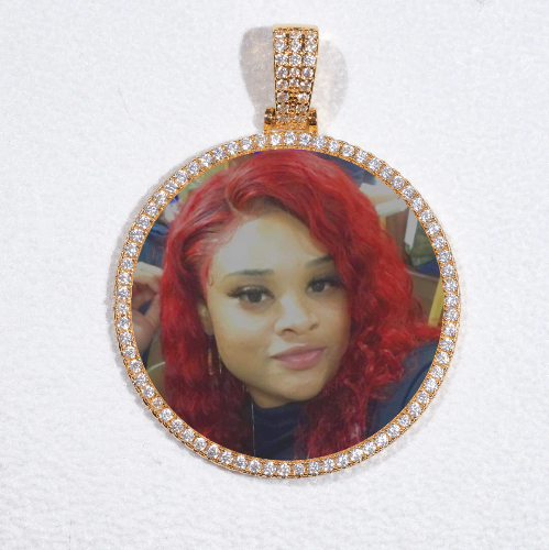 MEDIUM 3D CIRCLE CUSTOM PICTURE PENDANT
