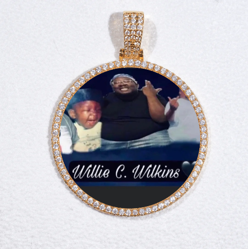 MEDIUM 3D CIRCLE CUSTOM PICTURE PENDANT