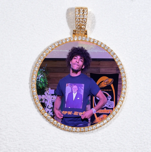 MEDIUM 3D CIRCLE CUSTOM PICTURE PENDANT