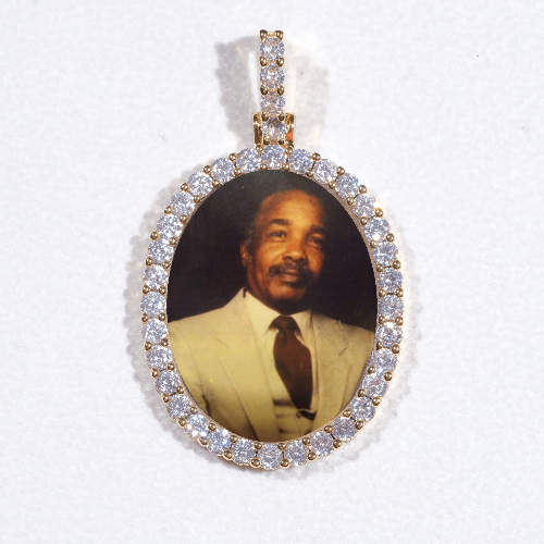3D Oval Custom Picture Pendant