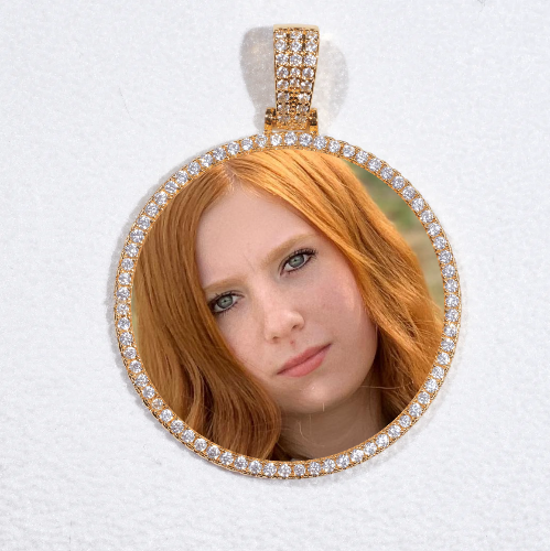 MEDIUM 3D CIRCLE CUSTOM PICTURE PENDANT