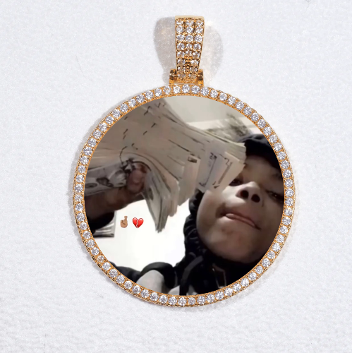 MEDIUM 3D CIRCLE CUSTOM PICTURE PENDANT