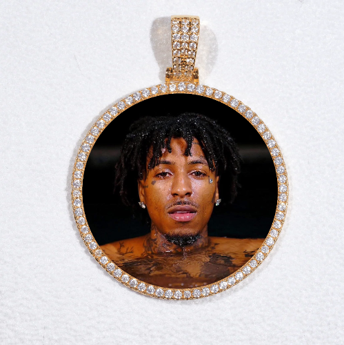 MEDIUM 3D CIRCLE CUSTOM PICTURE PENDANT