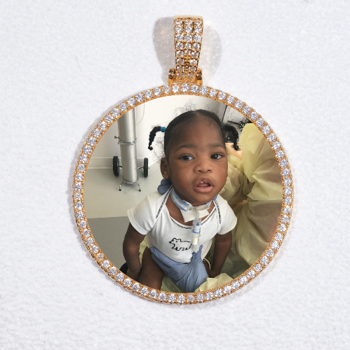 MEDIUM 3D CIRCLE CUSTOM PICTURE PENDANT