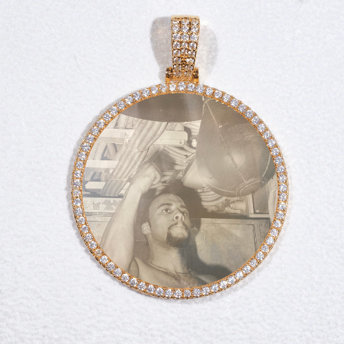 MEDIUM 3D CIRCLE CUSTOM PICTURE PENDANT