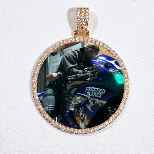 MEDIUM 3D CIRCLE CUSTOM PICTURE PENDANT