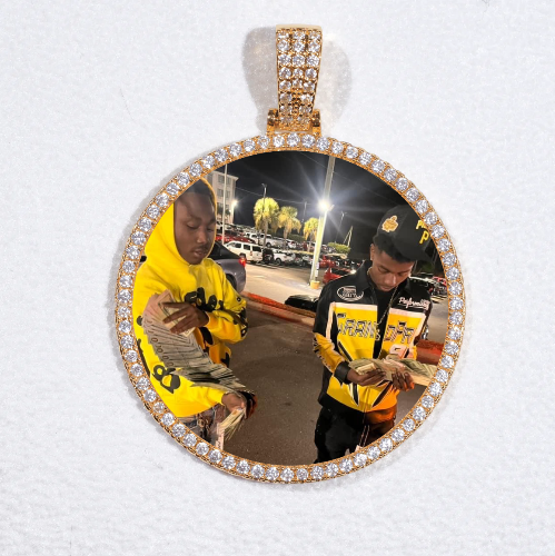 MEDIUM 3D CIRCLE CUSTOM PICTURE PENDANT
