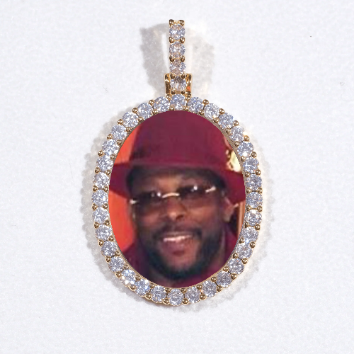 3D Oval Custom Picture Pendant
