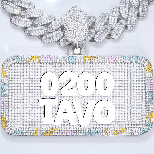 CUSTOM LETTER NECKLACE 3D COLORFUL SQUARE