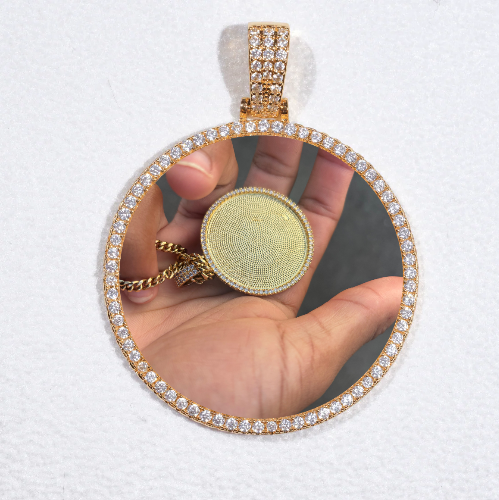 MEDIUM 3D CIRCLE CUSTOM PICTURE PENDANT