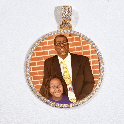 MEDIUM 3D CIRCLE CUSTOM PICTURE PENDANT