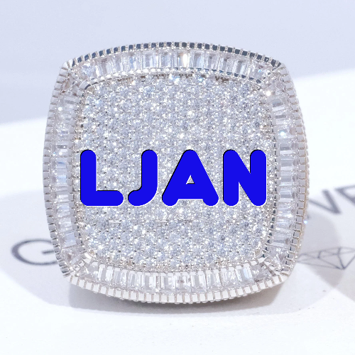 CUSTOM LETTER 3D ICED RING
