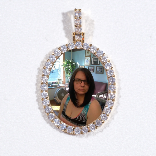 3D Oval Custom Picture Pendant