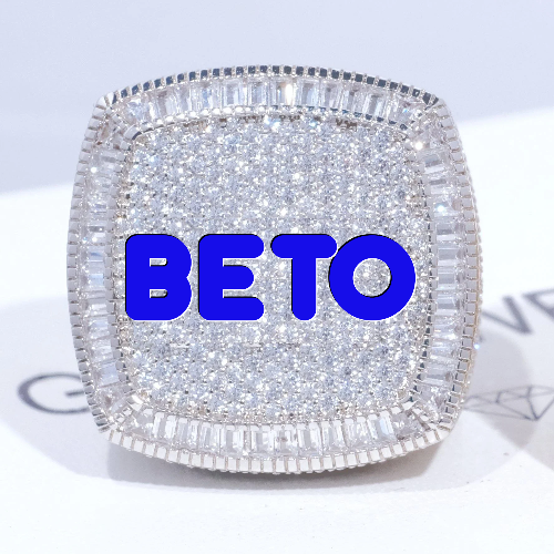 CUSTOM LETTER 3D ICED RING