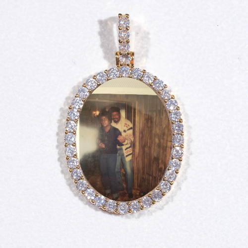 3D Oval Custom Picture Pendant