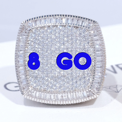 CUSTOM LETTER 3D ICED RING