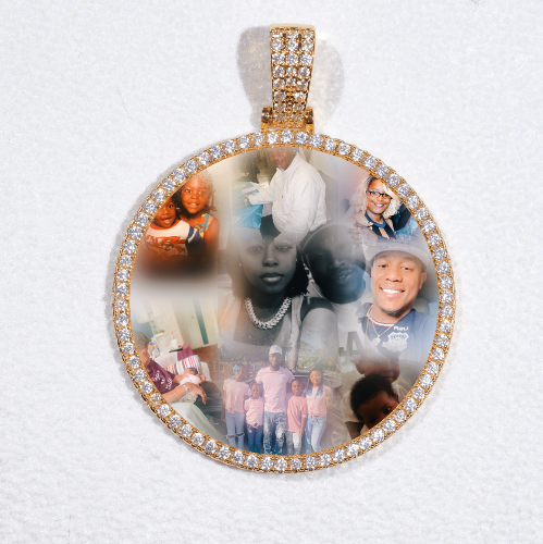 MEDIUM 3D CIRCLE CUSTOM PICTURE PENDANT