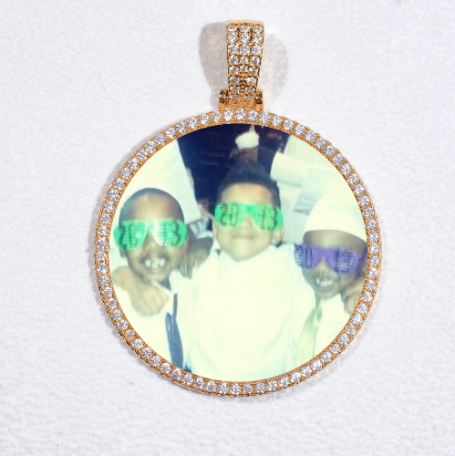 MEDIUM 3D CIRCLE CUSTOM PICTURE PENDANT