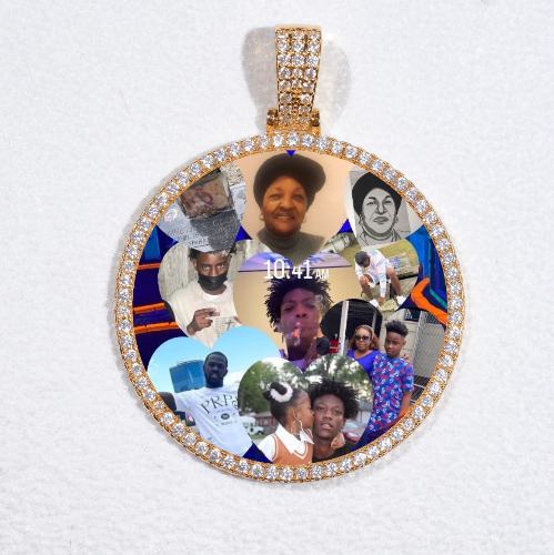 MEDIUM 3D CIRCLE CUSTOM PICTURE PENDANT