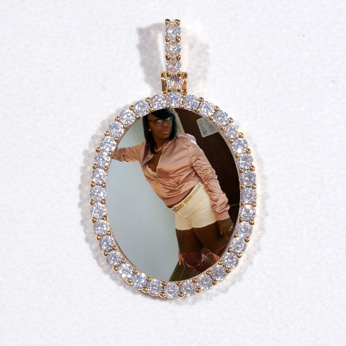 3D Oval Custom Picture Pendant