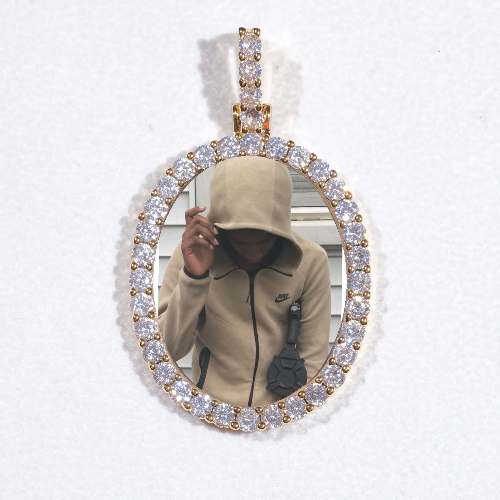 3D Oval Custom Picture Pendant
