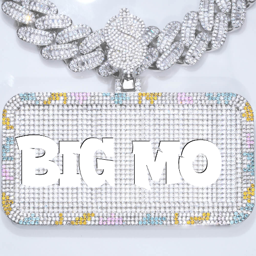 CUSTOM LETTER NECKLACE 3D COLORFUL SQUARE