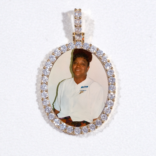 3D Oval Custom Picture Pendant